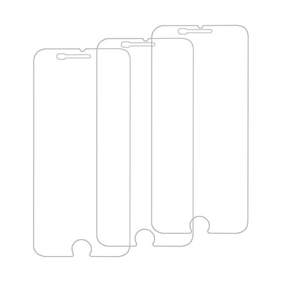 Mbrojtëse Ekrani Green Cell GLSET12 / iPhone 6 Plus / 6s Plus / 7 Plus / 8 Plus / GC Clarity / Tempered Glass / 9H / 0.33mm / Full Glue / 3D / 3-Pack - Transparent - 2
