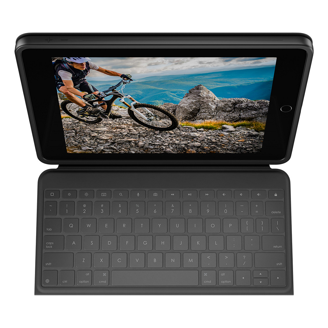Tastierë për Tabletë Logitech Rugged Folio / iPad 7th, 8th & 9th Gen / AZERTY (FR) / Smart Connector / Full-Size / 4 Mënyra Përdorimi – Gri - 5