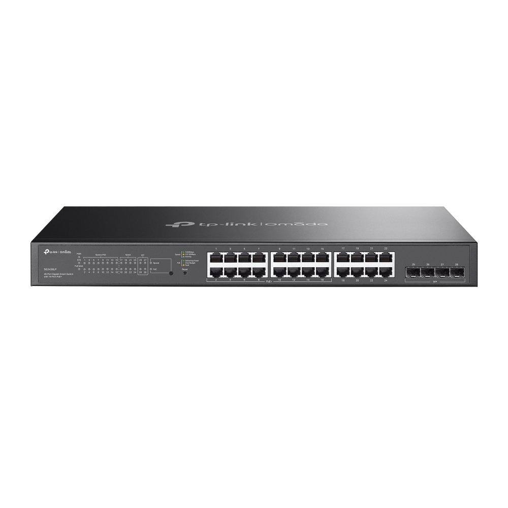 Switch TP-Link Omada SG2428LP V1, 24x Gigabit, 16x PoE+, 4x SFP, 150W PoE, 56 Gbps - Gri - 3