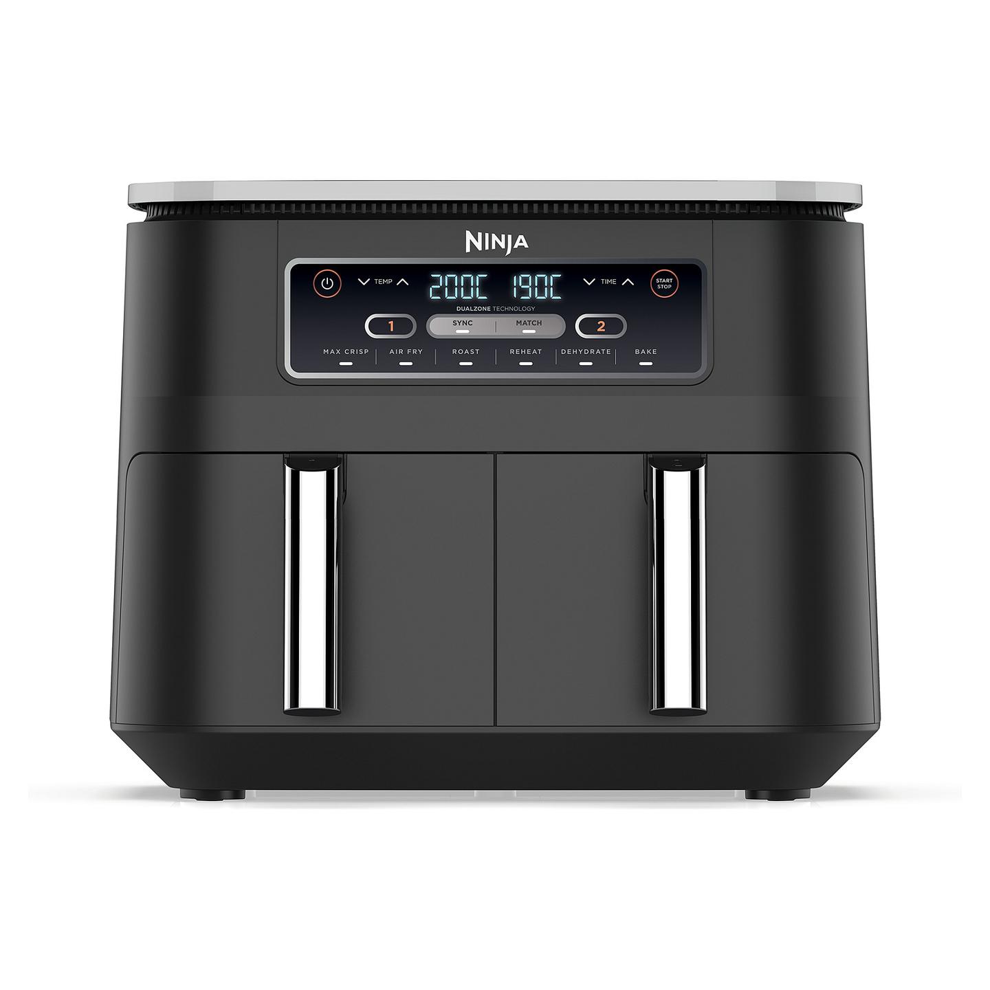 Fryer Ninja Foodi Dual Zone / AF300EU / 7.6L / 2400W / 2 Sirtarë / 6 Programe / 40–240°C / Sync / Match – Zezë - 7