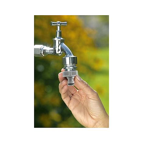 Lidhës për Rubinet Kopshti GARDENA, 33.3mm (G 1"), Anti-Splash, Rezistent ndaj Ngricës - Hiri - 2