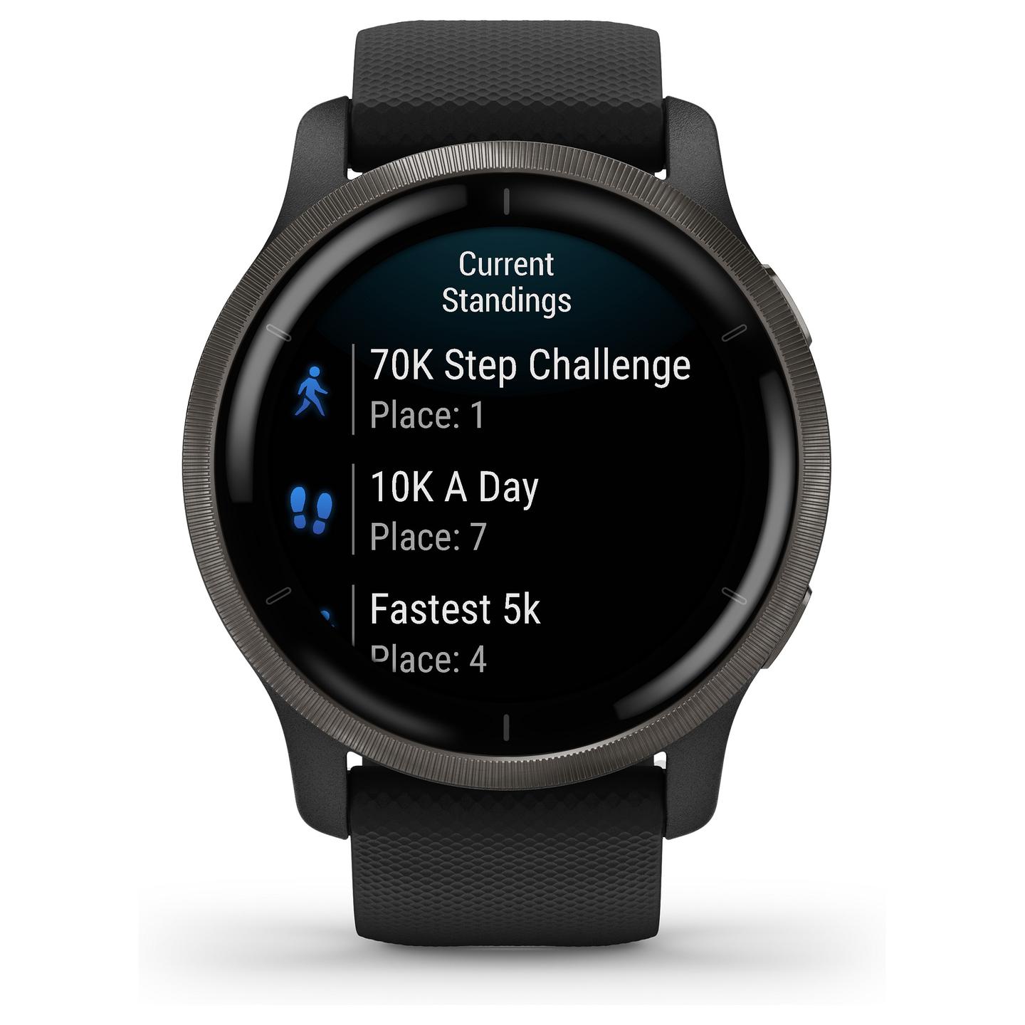 Orë e mençur Garmin Venu 2 / 45mm / AMOLED / GPS / Bluetooth / Wi-Fi - Zezë/Slate - 17