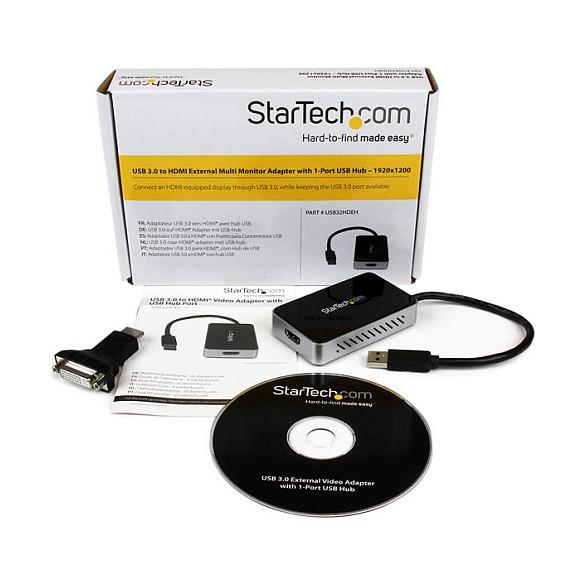 Adapter USB në HDMI StarTech.com USB32HDEH, HDMI 1080p, USB-A 5Gbps - Zezë - 5