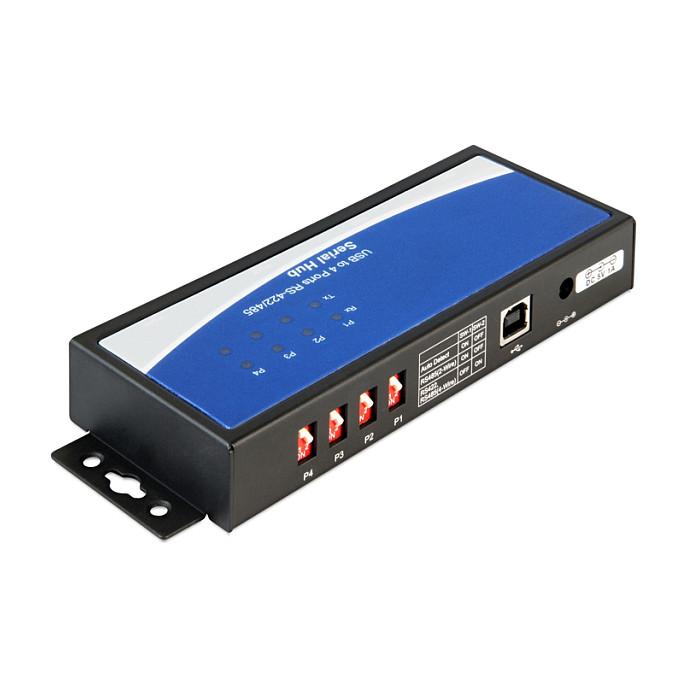 Adapter DeLOCK 87587, USB 2.0 Type-B femër në 4x Serial RS-422/RS-485 DB9 mashkull, deri në 1 Mb/s - 2