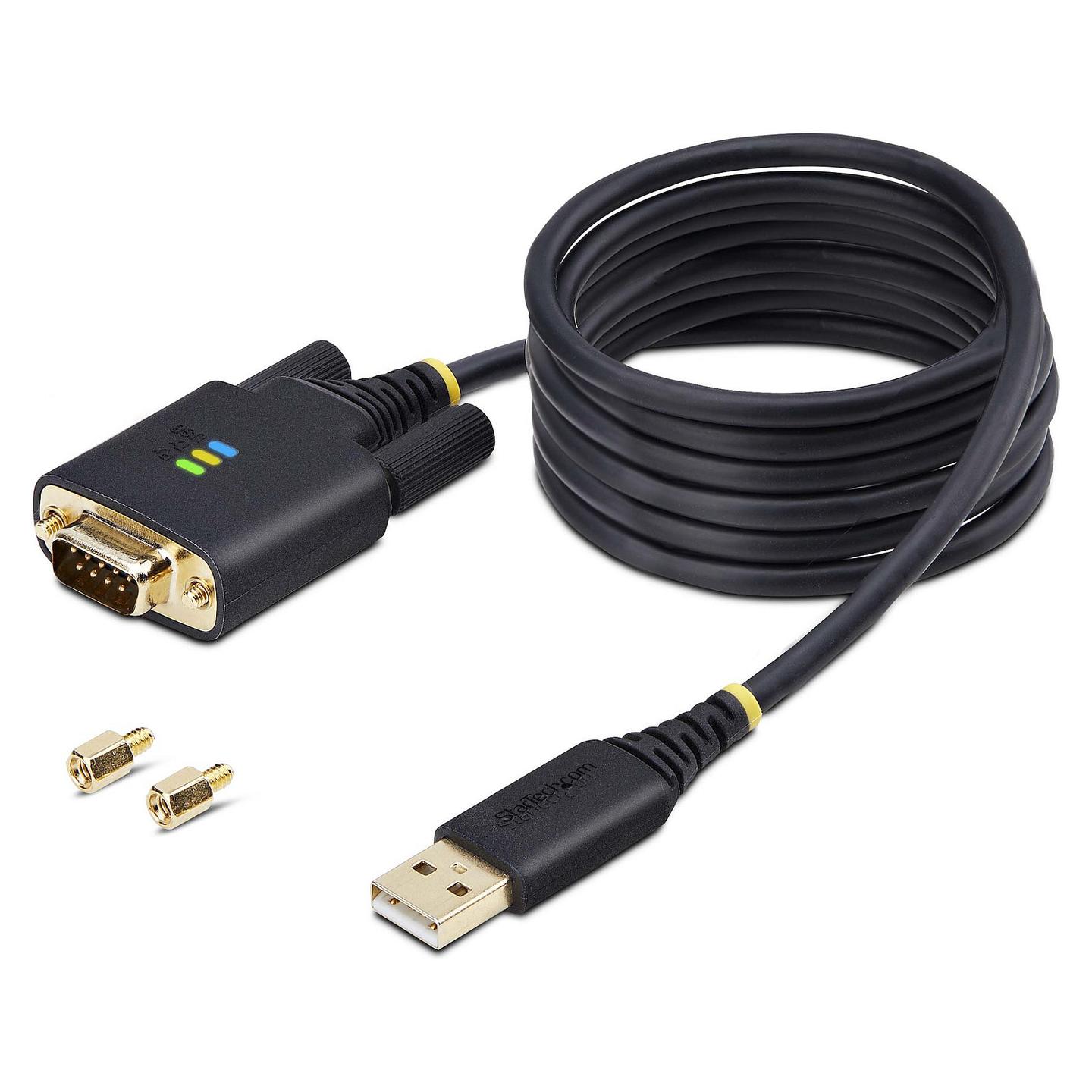 Kabllo USB StarTech.com 1P6FFC-USB-SERIAL / USB-A në DB9 RS-232 / FTDI FT232R / USB 2.0 / 921.6 Kbps / 2 m - Zezë - 9