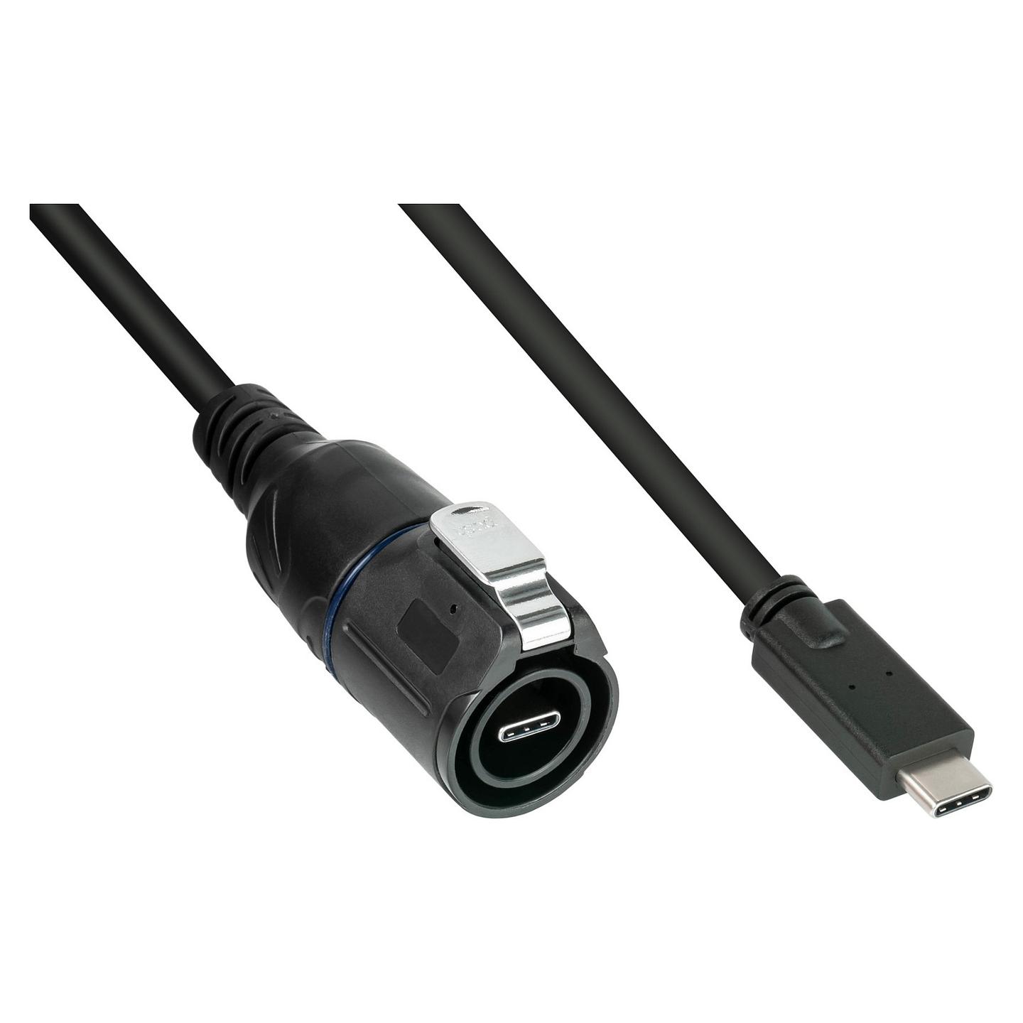 Kabllo USB Good Connections Alcasa IC01-16U3101-010, USB 3.2 Gen 2, USB-C Mashkull në USB-C Mashkull, 10Gbps, 1m - Zezë