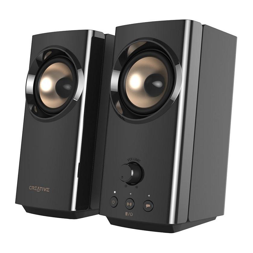 Altoparlantë Creative Labs T60, 2.0, 30W RMS, 60W Peak, Bluetooth 5.0, USB-C, AUX, Mic-in, Headset-out - Zezë - 4