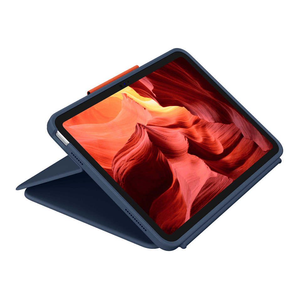 Këllëf me Tastierë Logitech Rugged Combo 4 / për iPad 10.9" / Gjenerata 10 / AZERTY / Smart Connector – Blu - 8