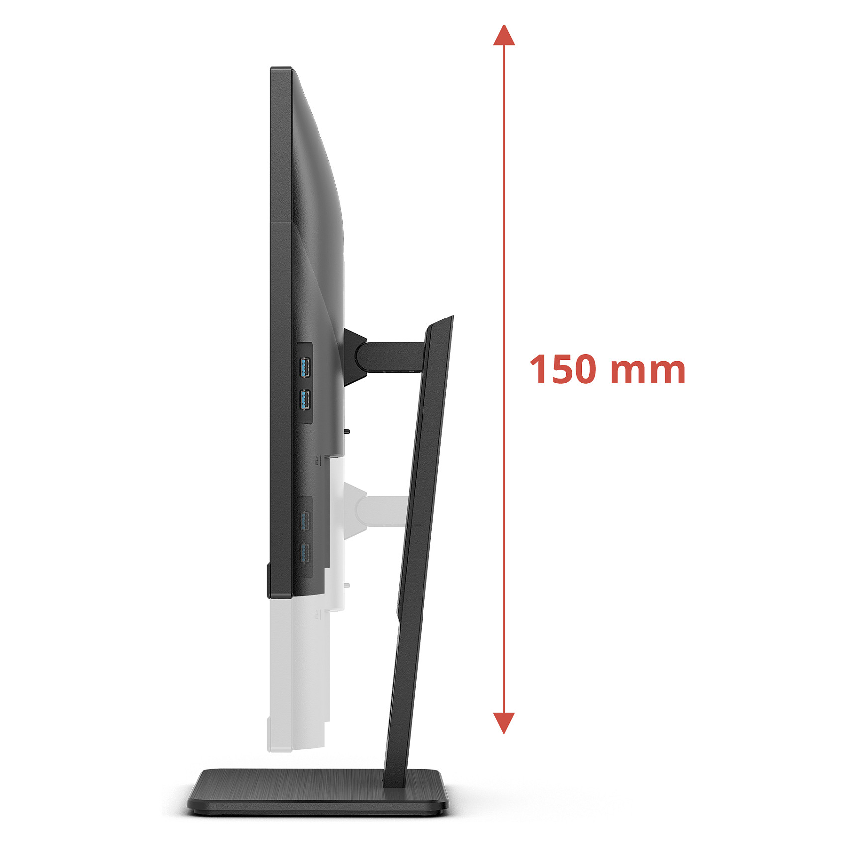 Monitor AOC U27E3UF / 27" / 4K UHD IPS / 60Hz / 4ms / HDMI+DisplayPort+USB - Zezë - 7