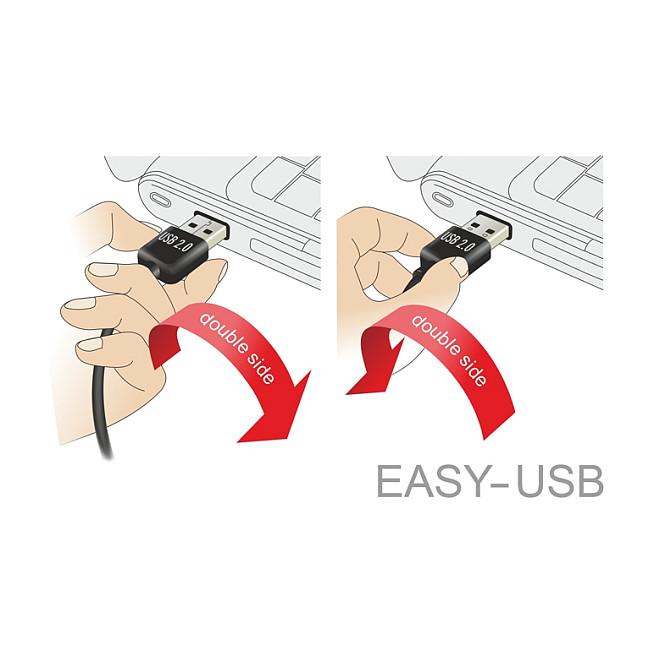 Adapter DeLOCK 63950, USB 2.0 EASY-USB Type-A mashkull në 2x Serial RS-232 DB9 mashkull, 0.6 m - Zezë - 4