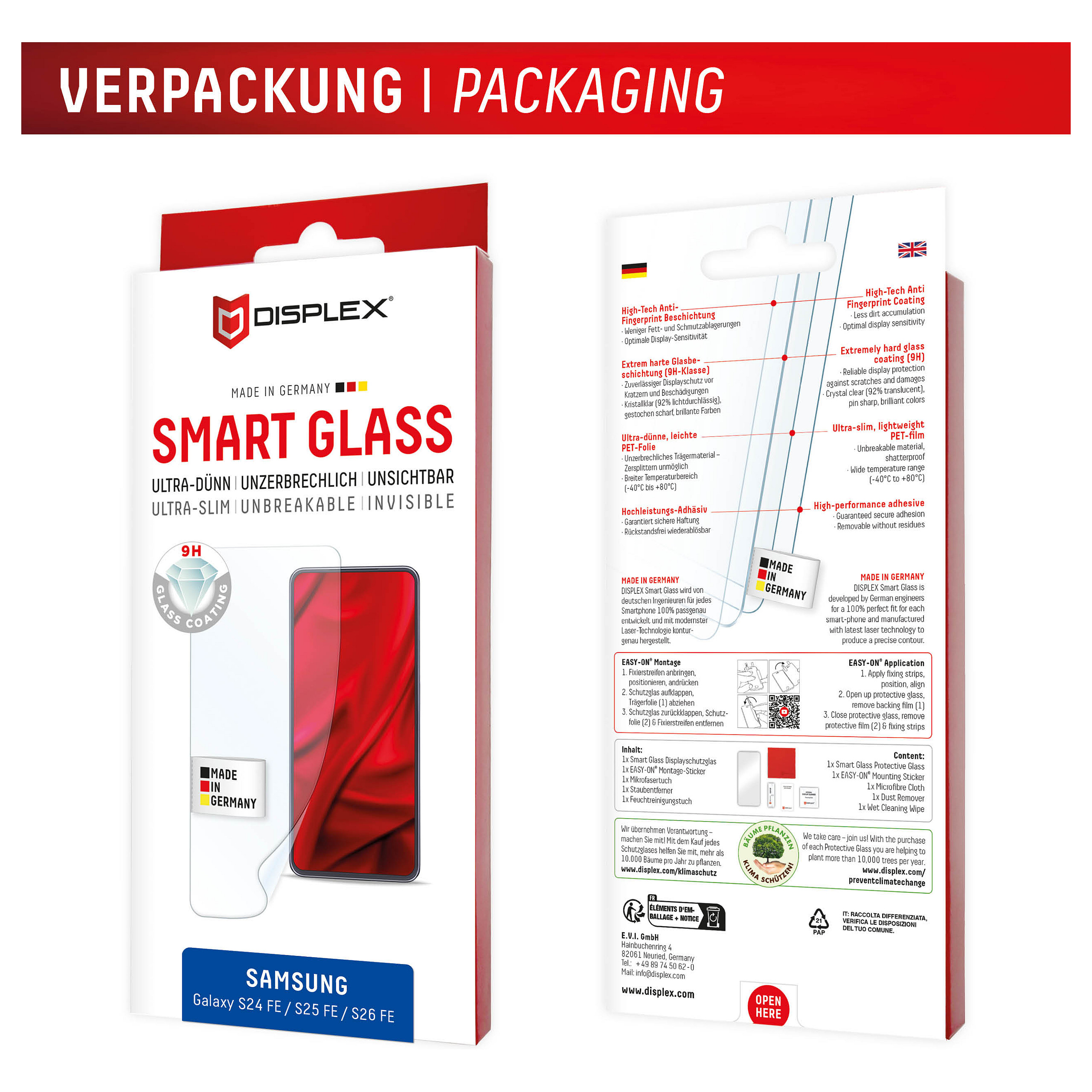 Mbrojtës Ekrani Displex Real Glass Smart 2D / Samsung Galaxy S24 FE & S25 FE - Transparente - 7