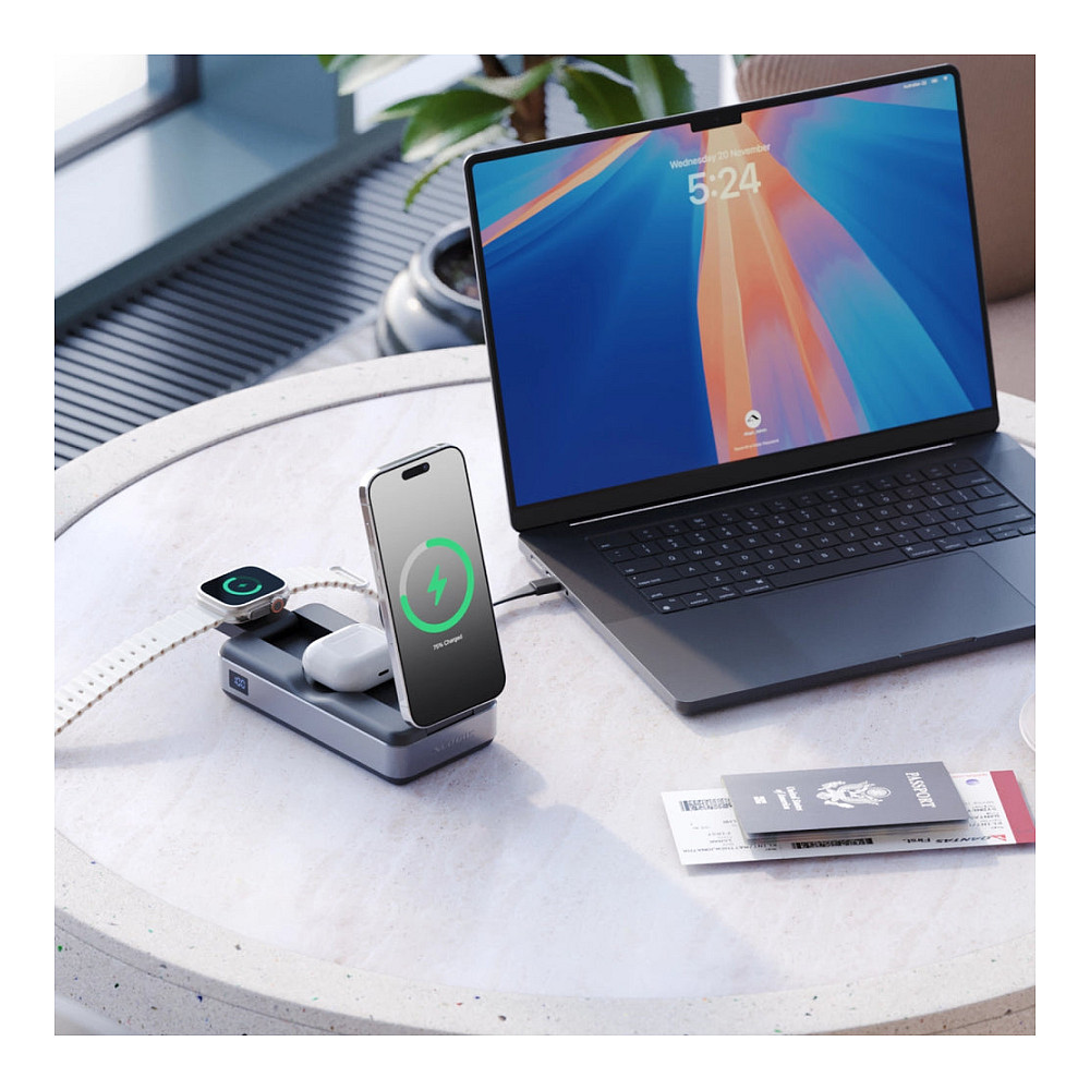 Powerbank ALOGIC Roam / 21.000mAh / USB-C 100W PD / Qi2 Wireless 15W / Apple Watch 2W / USB-C Built-in Cable – Zezë - 4