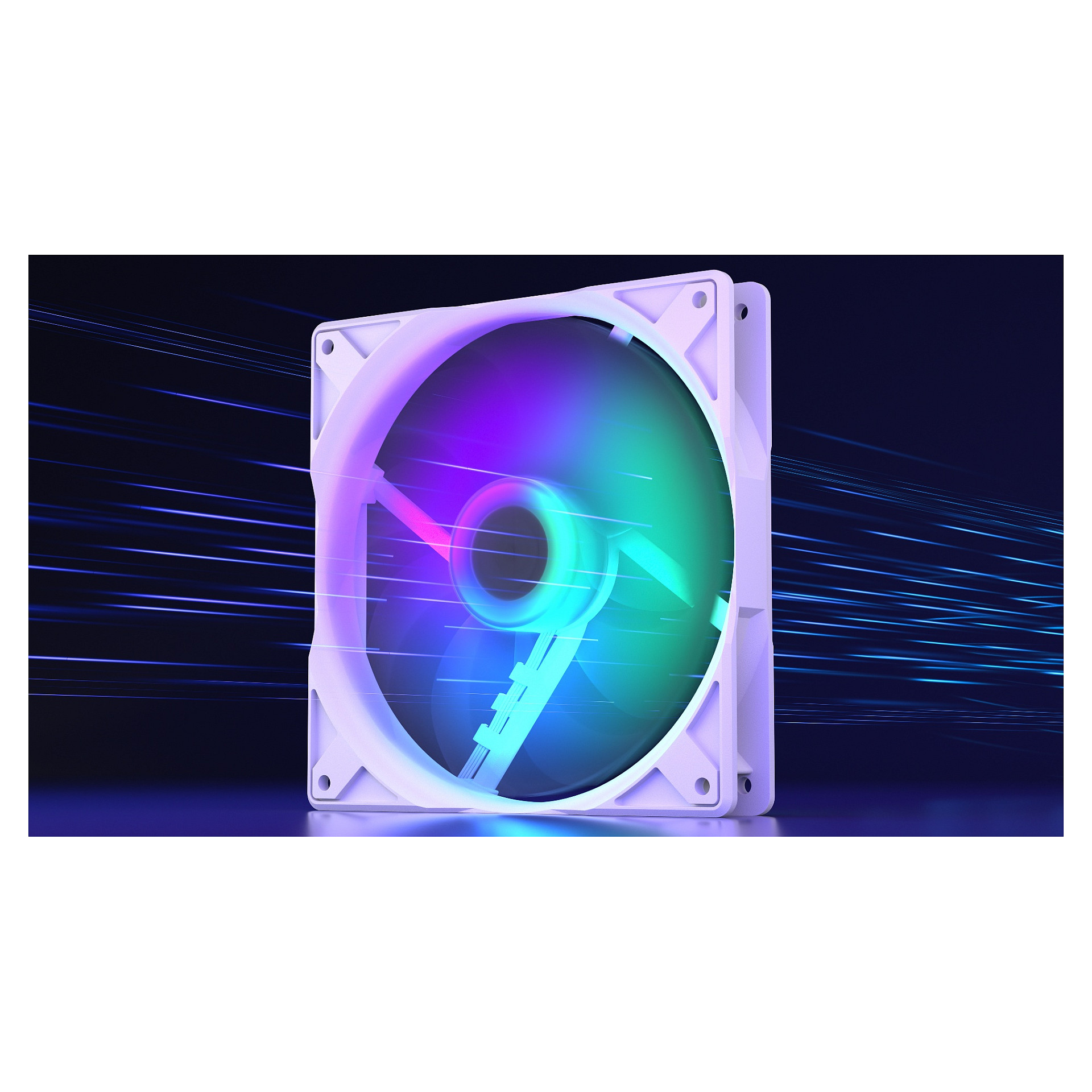 Ftohës për Kasë Endorfy Stratus / 140mm / 200-1400 RPM / ARGB / PWM – Bardhë - 17