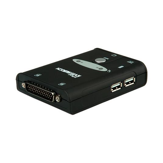 KVM Switch VALUE Star 14.99.3250, 2 Kompjuterë, HDMI, USB, 1920×1200px 60Hz, Auto-Scan - Zezë