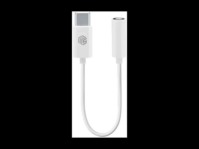 Kabllo USB-C në Jack 3.5mm Music Sound / 10cm - Bardhë - 2