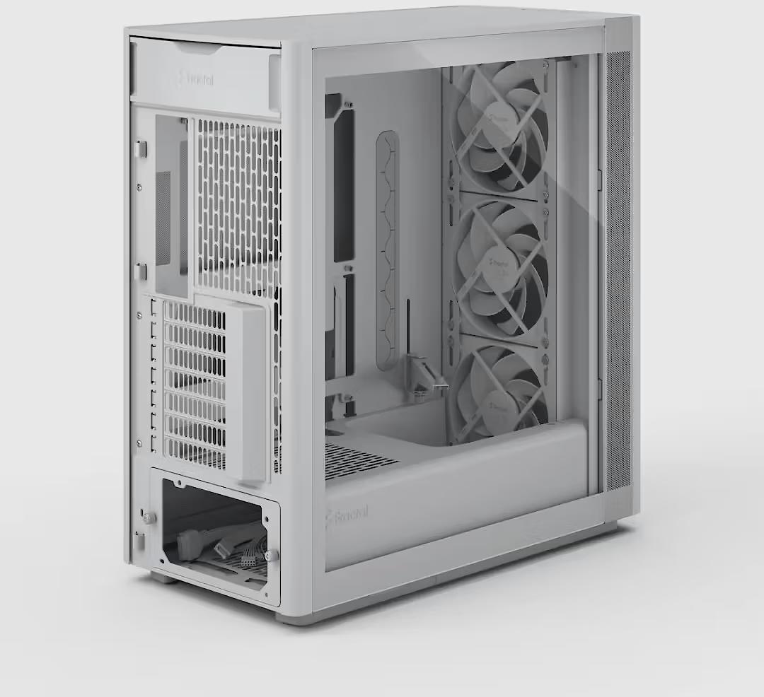 Kasë Fractal Design Define One, Mid-Tower, ATX, Xham i Temperuar, 3x Momentum 14, USB Type-C 20Gbps - Bardhë - 2