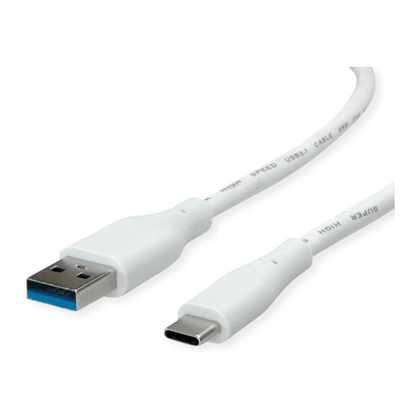 Kabllo USB VALUE 11.99.9035, USB 3.2 Gen 1 A Mashkull në USB-C Mashkull, 2m - Bardhë - 3