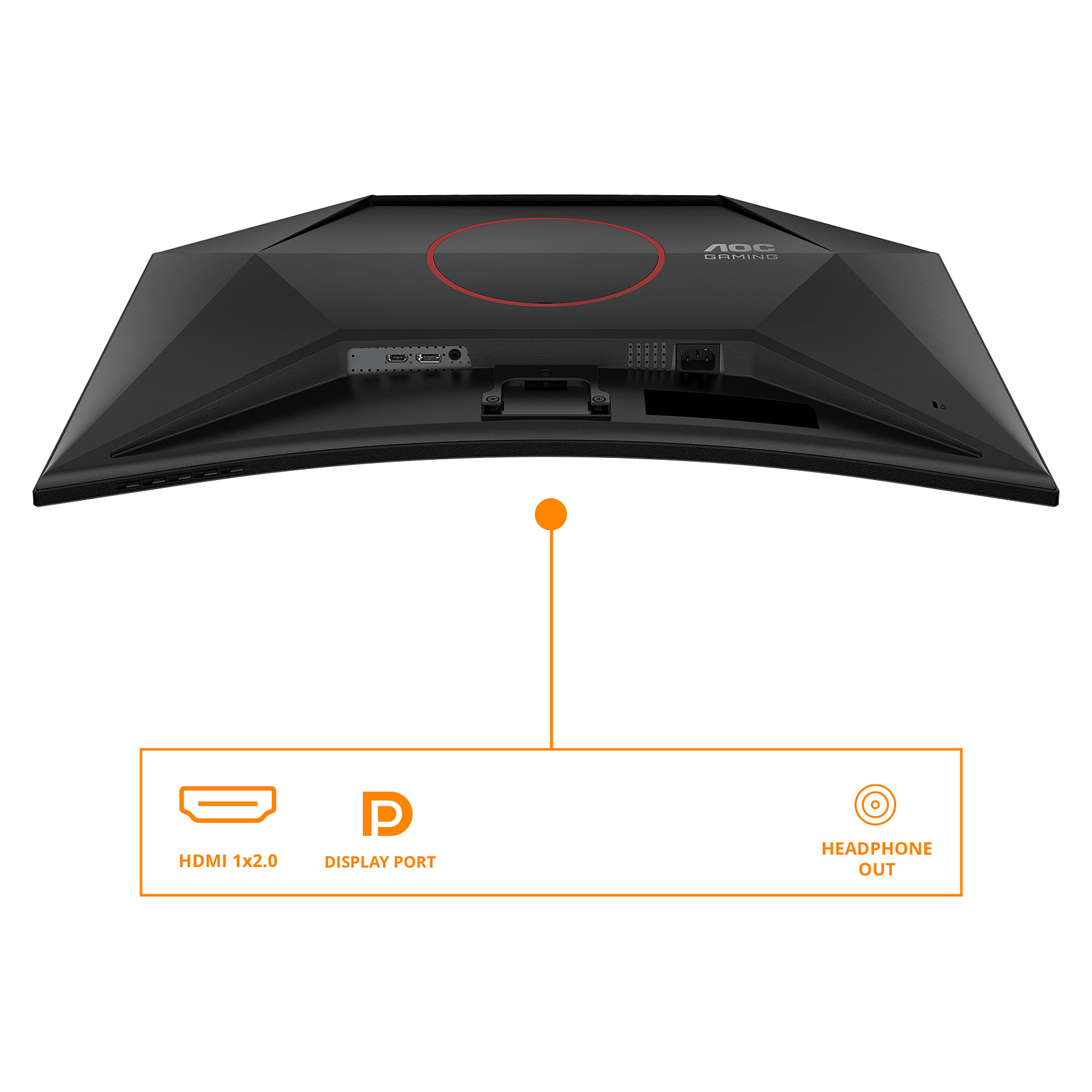 Monitor Gaming AOC G4 C32G42ZE / 31.5" / Full HD VA Curved / 240Hz / 4ms / HDMI+DP - Zezë/Kuqe - 3
