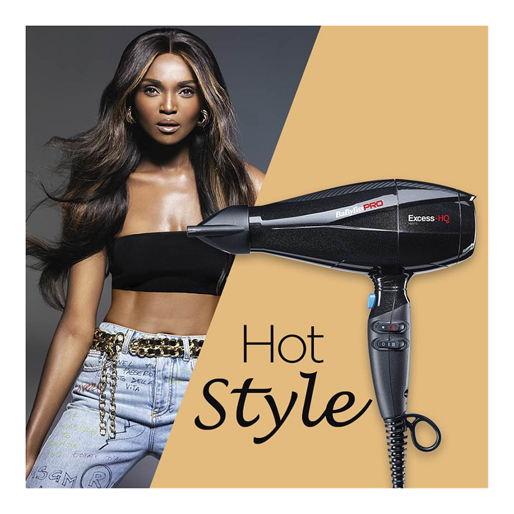 Tharëse për flokë BaByliss PRO Excess-HQ BAB6990IE / 2600W / AC / Ionic / 152 km/h / 1082 Pa / 6 Cilësime / 555g – Zezë - 4