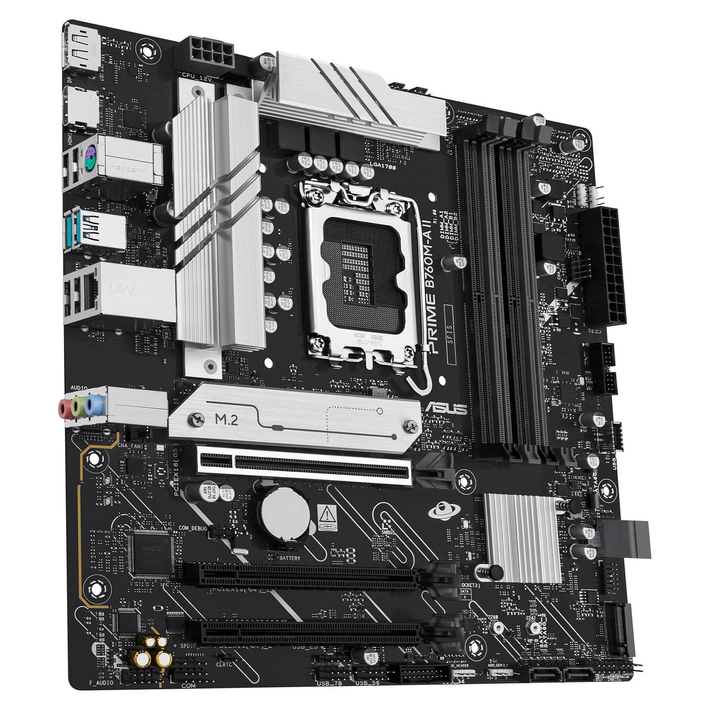 Pllakë Amë ASUS PRIME B760M-A II-CSM / Intel LGA1700 / DDR5 / Micro-ATX / 2.5GbE LAN - 3