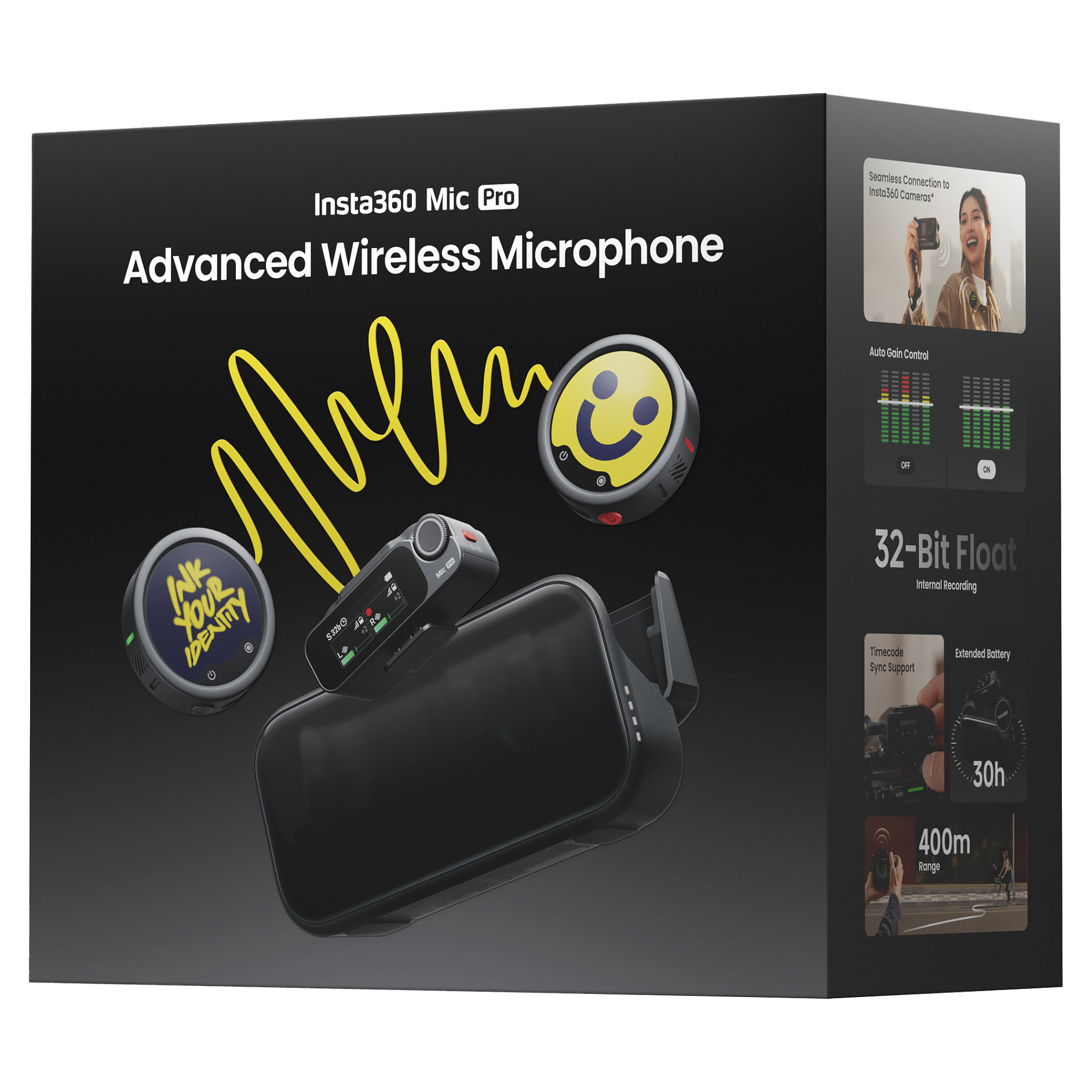 Aksesorë Audio Insta360 Mic Pro / Wireless / USB-C - Zezë - 10