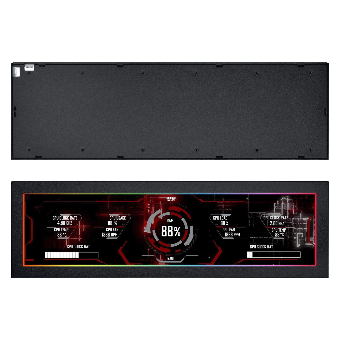 Ekran Universal për Kasë Lian Li SM088X, 8.8", 1920×480, IPS, 60Hz, ARGB - Zezë - 4