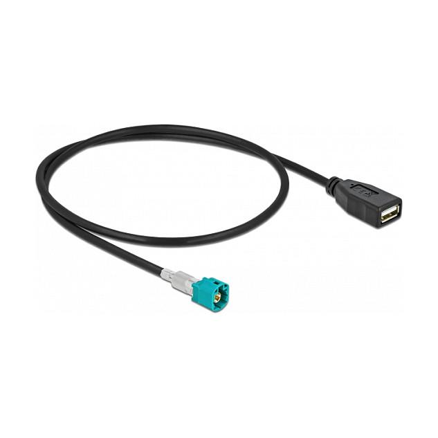 Kabllo USB DeLOCK 90310, HSD Z në USB 2.0 Type-A, 0.5 m - Zezë - 2