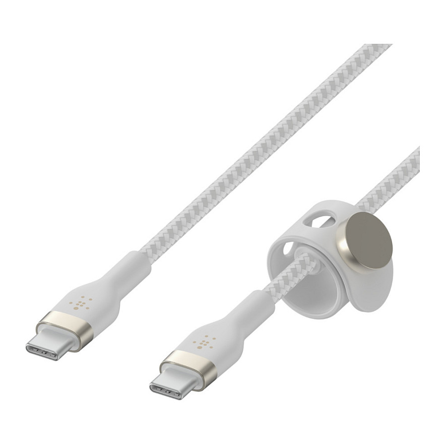 Kabllo Belkin BOOST↑CHARGE PRO Flex / USB-C → USB-C / USB 2.0 / 1m – Bardhë - 4