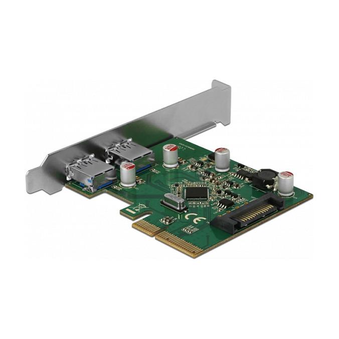 Kartë Zgjerimi PCI Express Delock 90298 / PCIe 3.0 x4 / 2x USB Type-A / USB 10Gbps / Low Profile - 3