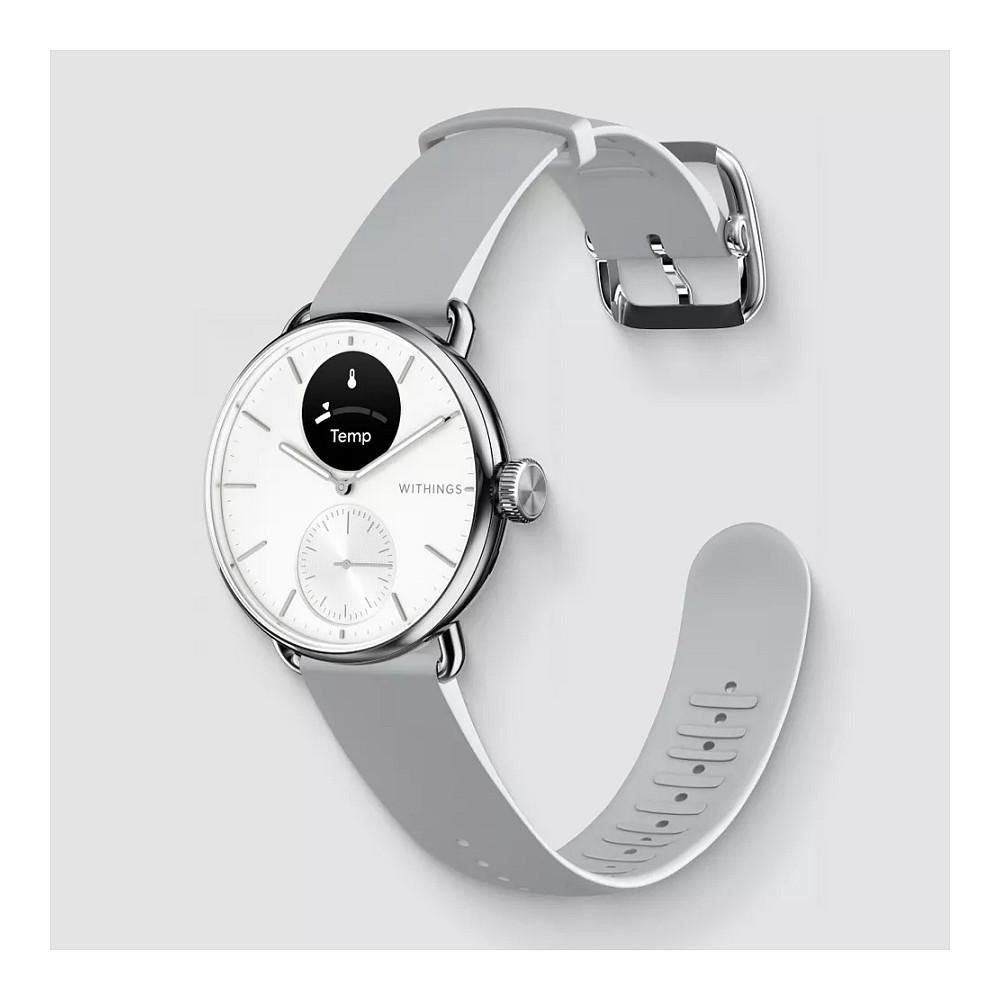 Orë e mençur Withings ScanWatch 2 / 38mm / Grayscale OLED 0.63" / GPS i lidhur / Bluetooth Low Energy / 5 ATM - Bardhë/Argjend - 3