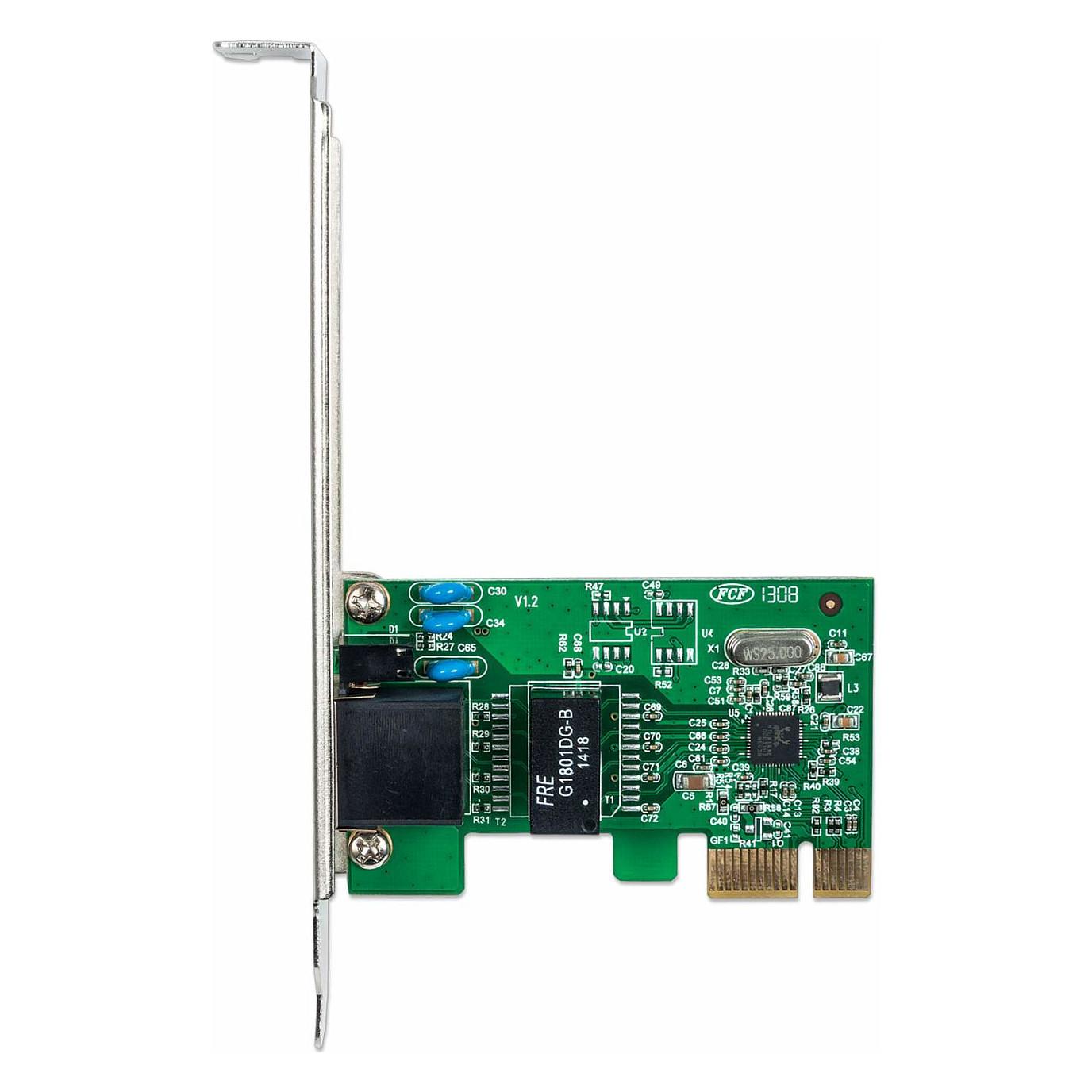 Karta të Rrjetit Intellinet 522533 / PCI Express x1 / 1x Gigabit LAN RJ45 / 10/100/1000Mbps / Realtek RTL8168B / Low Profile - 5