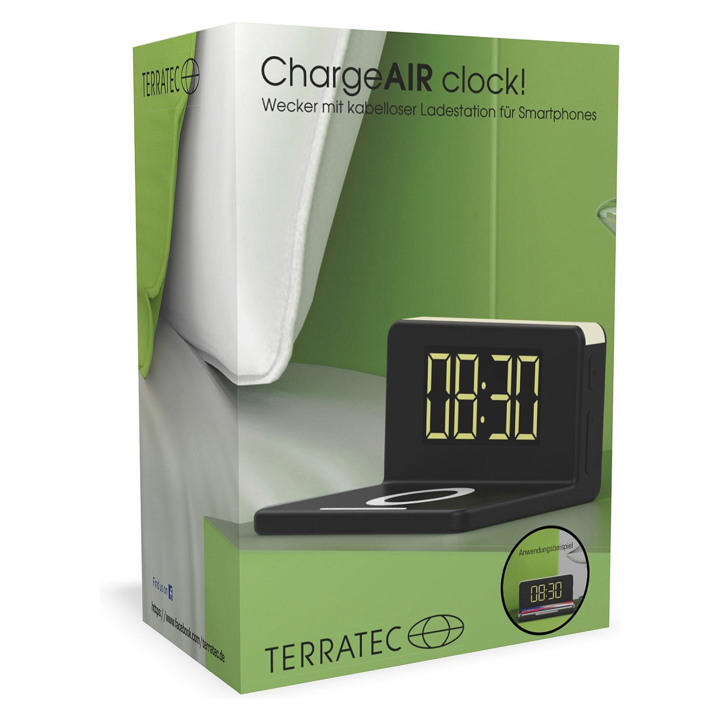 Orë alarmi TerraTec ChargeAir clock! / Karikim pa tela Qi 10W / USB – Zezë/Verdhë - 5