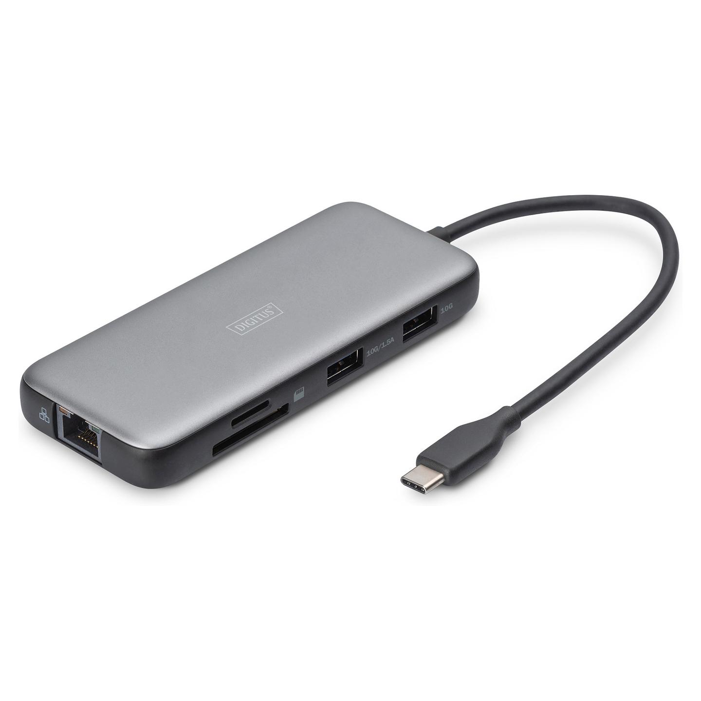Docking Station DIGITUS DA-70915, 2× HDMI, 2× USB-A, Gigabit Ethernet, SD, microSD, USB-C PD 100W - Hiri - 4