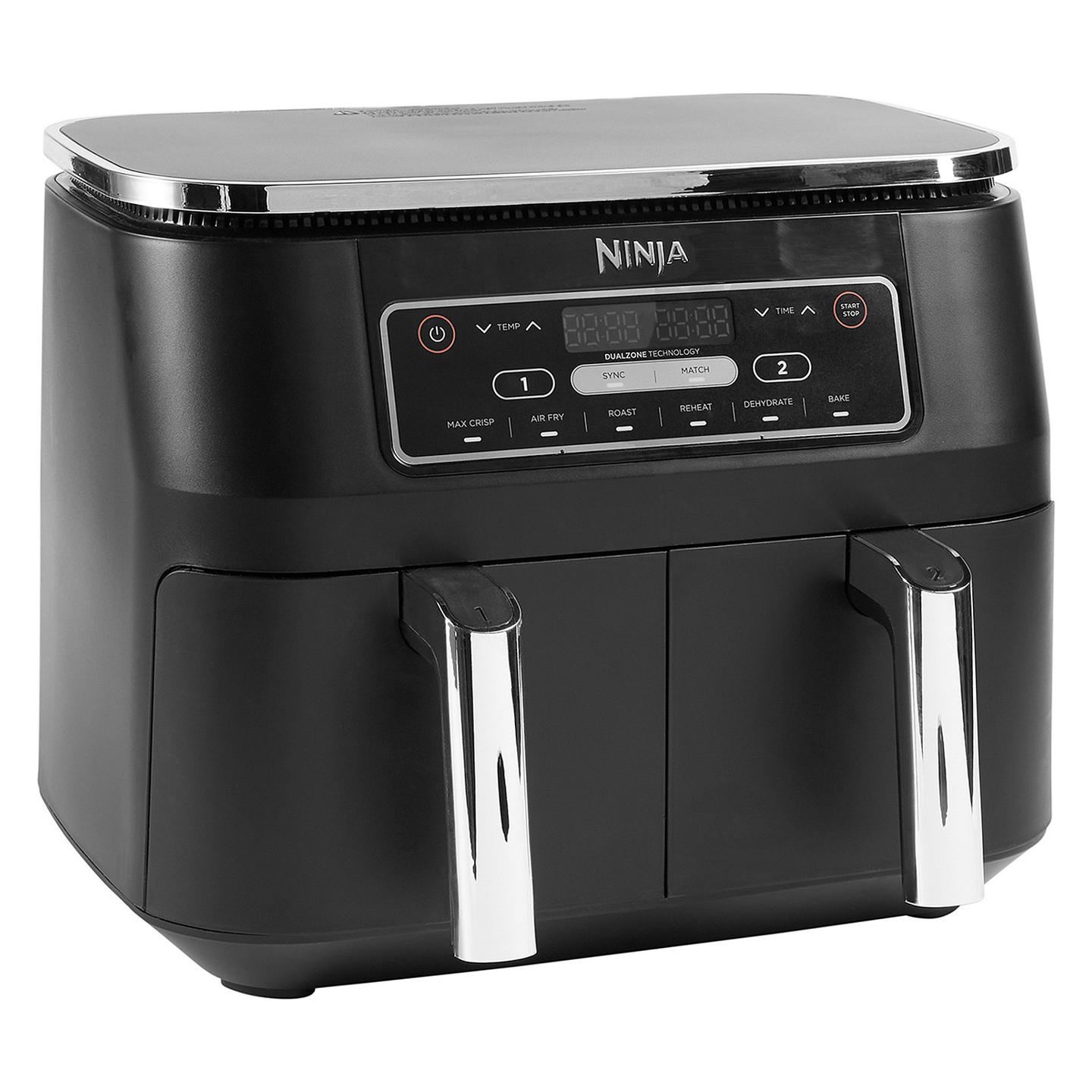 Fryer Ninja Foodi Dual Zone / AF300EU / 7.6L / 2400W / 2 Sirtarë / 6 Programe / 40–240°C / Sync / Match – Zezë - 4