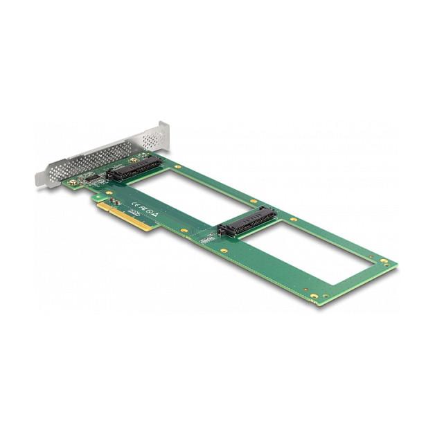 Kartë Zgjerimi Delock 90091, PCI Express 4.0 x8, 2x U.2 NVMe SFF-8639, PCIe Bifurcation