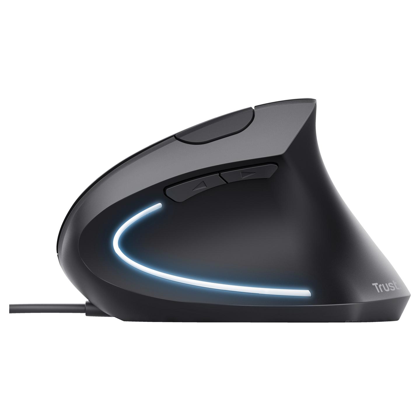 Maus me kabllo Trust Verto 22885, Ergonomik Vertikal, USB, 1600 DPI, 6 Butona - Zezë - 4