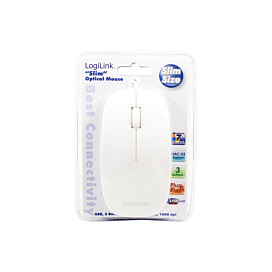 Maus Me Kabllo LogiLink ID0062 / Optik / 1.000 DPI / USB / 3 Butona – Bardhë - 2