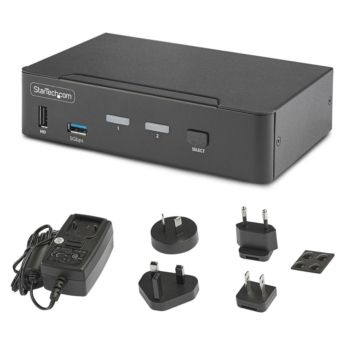 KVM Switch StarTech.com D86A2-2-PORT-8K-KVM, 2 porta, DisplayPort 1.4, 8K 60Hz, USB 3.0, Audio, TAA - Zezë - 5