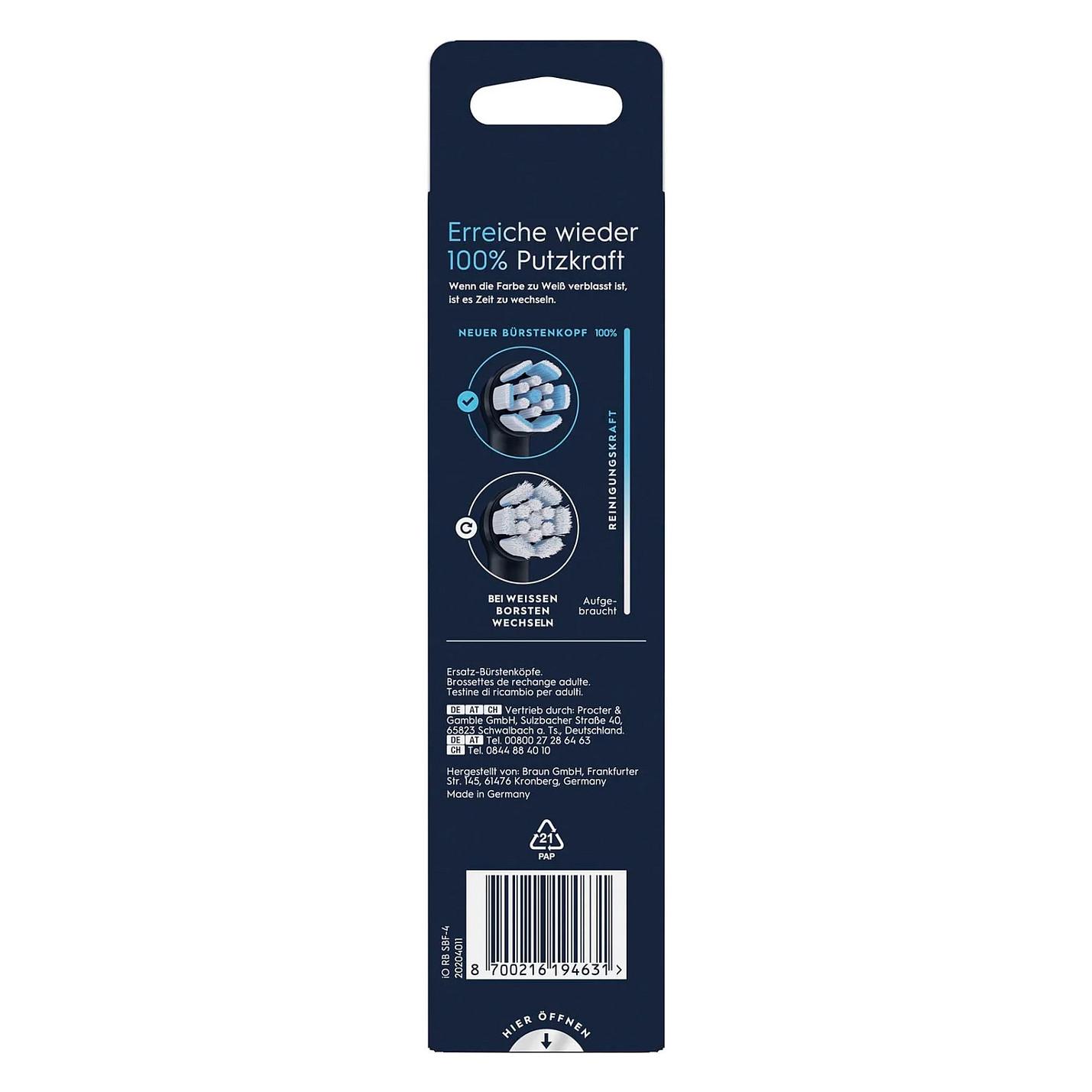 Koka zëvendësuese Oral-B iO Gentle Care, 4 copë - Zezë - 8