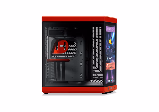 Kasë PC HYTE Y70 Touch Infinite / Midi Tower / ATX / E-ATX / 14.9" IPS Touchscreen / PCIe 4.0 x16 Riser / Tempered Glass - Qershi e Zezë - 3