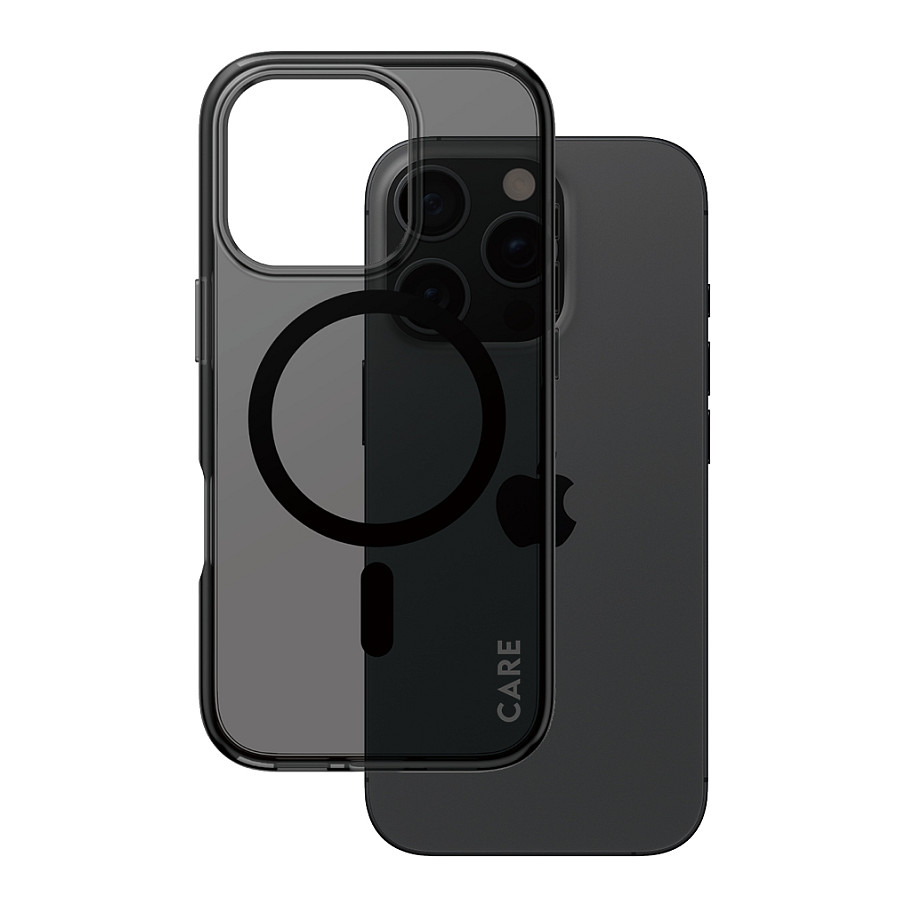 Aksesorë për telefon CARE Flagship / MagSAFE Compatible / iPhone 16 Pro - Gri e Errët