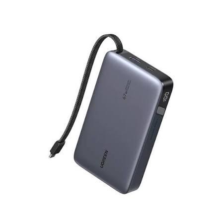Powerbank UGREEN PB550, 20000mAh, 67W, USB-A, USB-C, Kabllo USB-C e Integruar, Ekran LED - Hiri - 3