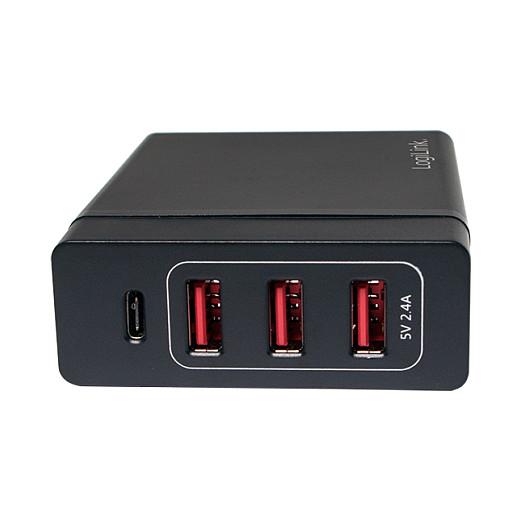 Karikues LogiLink PA0122, 3x USB-A, 1x USB-C, Power Delivery, 72 W - Zezë - 5