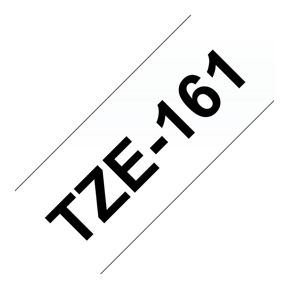 Shirit për Printer Brother TZe-161 / 36 mm × 8 m - Zezë mbi Transparent