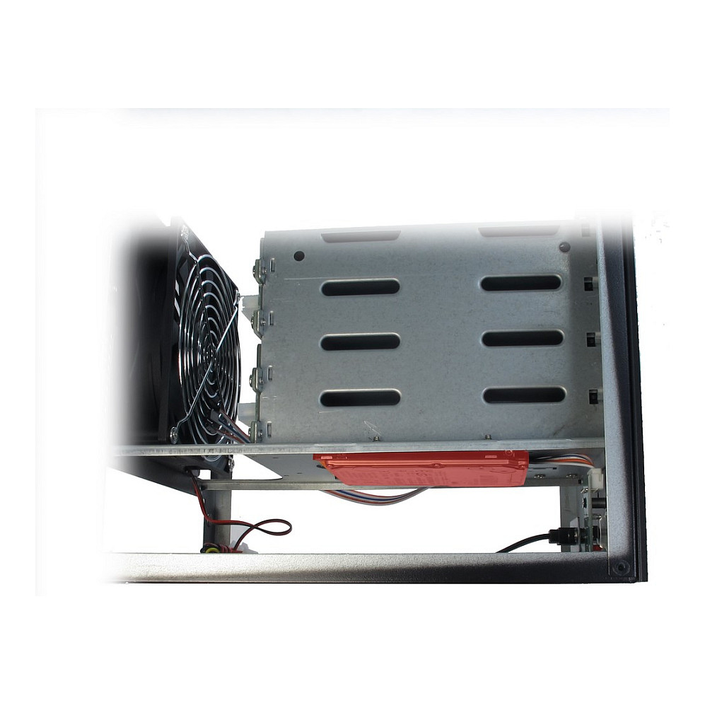 Kasë PC Inter-Tech IPC SC-4004 / USFF / Mini-ITX / 4x Hot-Swap 2.5"/3.5" / 1x 120mm Fan - Zezë - 5