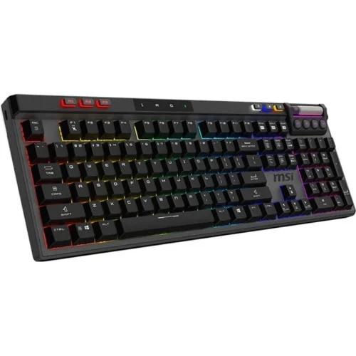 Tastierë Gaming MSI Strike Pro Wireless / Wired / Kailh Midnight Pro Silent / USB + 2.4 GHz Wireless + Bluetooth / AZERTY FR / RGB - Zezë - 2