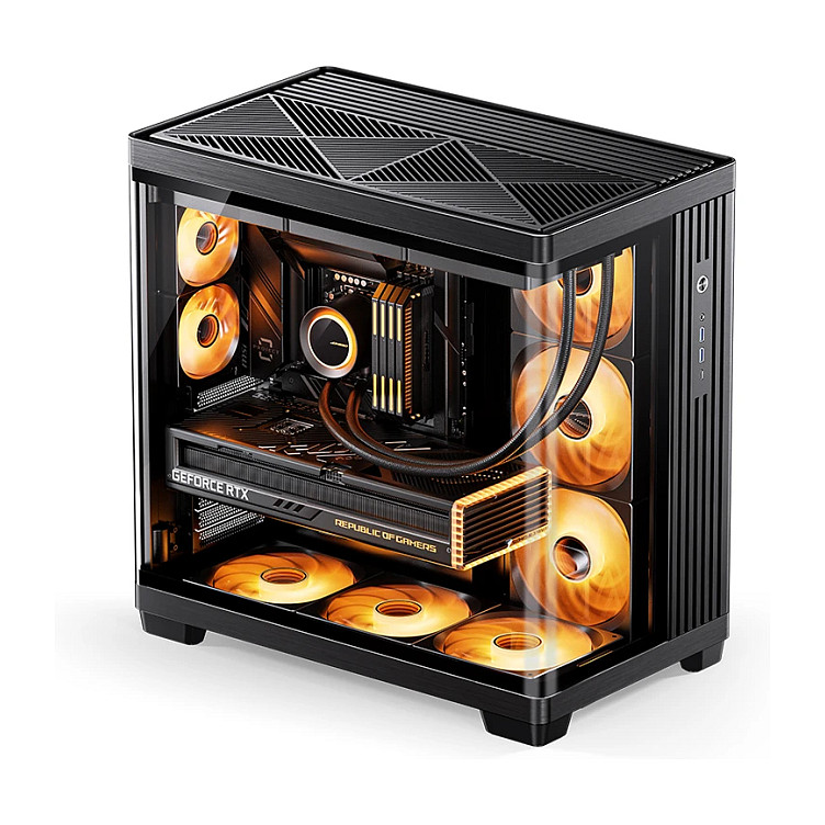 Kasë PC Jonsbo TK-4 / Midi Tower / ATX / Tempered Glass - Zezë - 4