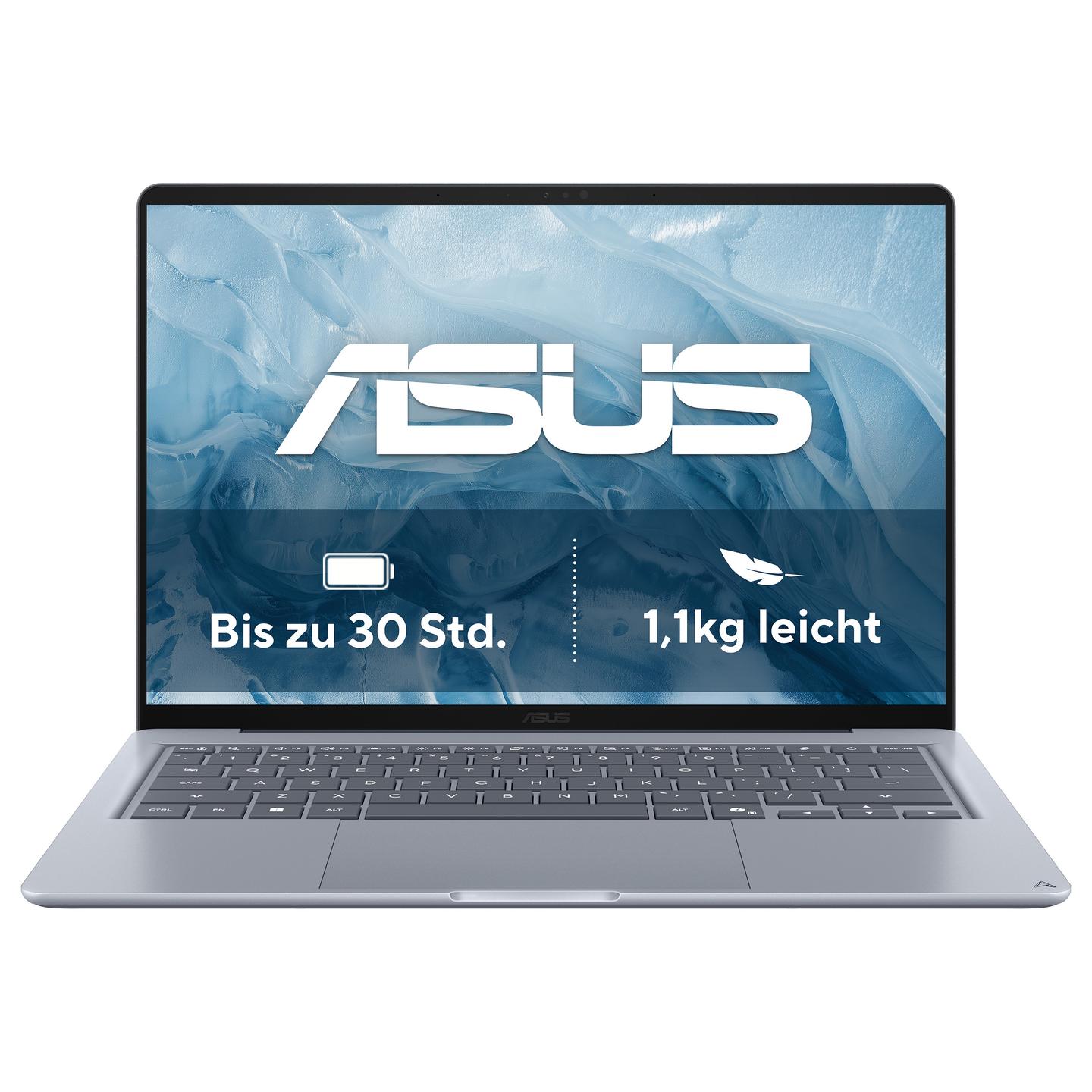 Laptop ASUS Zenbook 14 UX3480QA-SF003W, Snapdragon X X1-26-100, 16GB LPDDR5X, 512GB, 14" WUXGA OLED 60Hz, Qualcomm Adreno - Blu