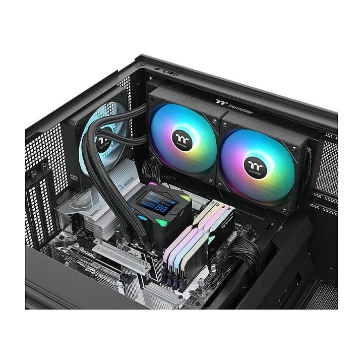 Ftohës për procesor Thermaltake LA240-S ARGB Sync / 240mm / AIO / ARGB / LCD - Zezë - 5