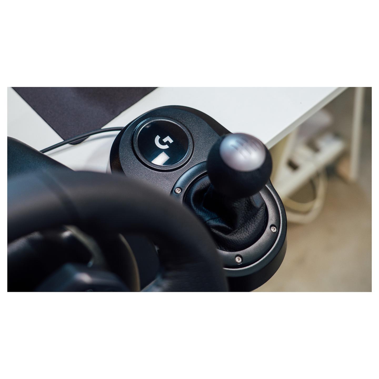 Kontroller Shifter Logitech Driving Force Shifter / 6-Speed H-Pattern / Reverse Push-Down / Steel Shaft / Leather - Zezë - 5